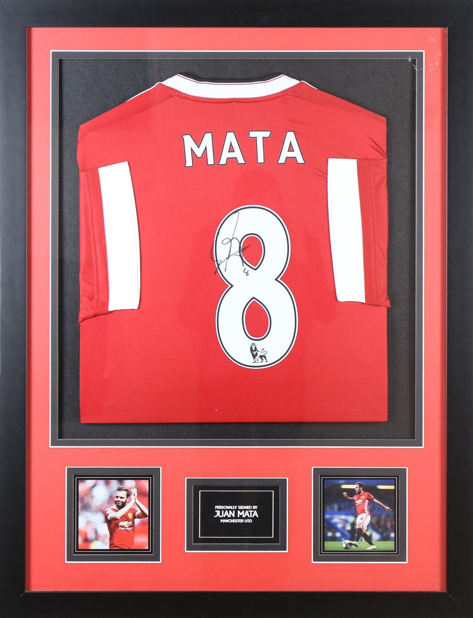 Mata Signed Man United Shirt Framed Display - Memorabilia Framers Shop